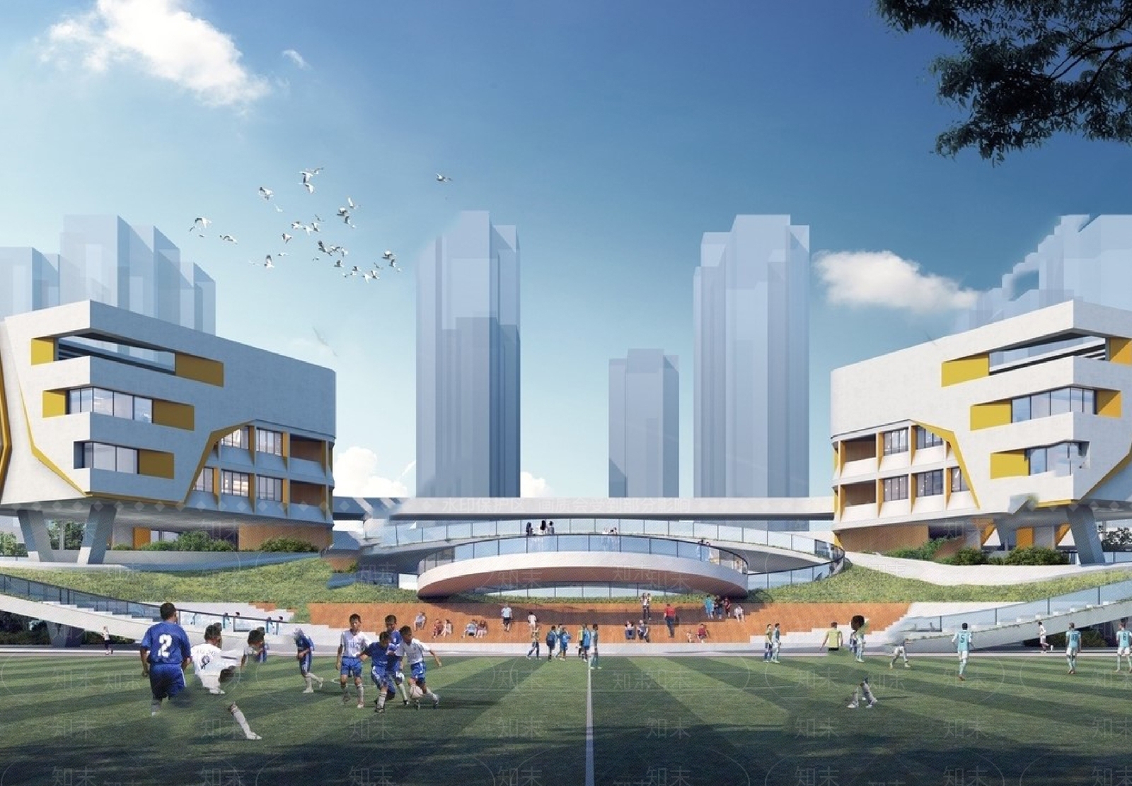 现代学校建筑SU模型下载【ID:1169754810】