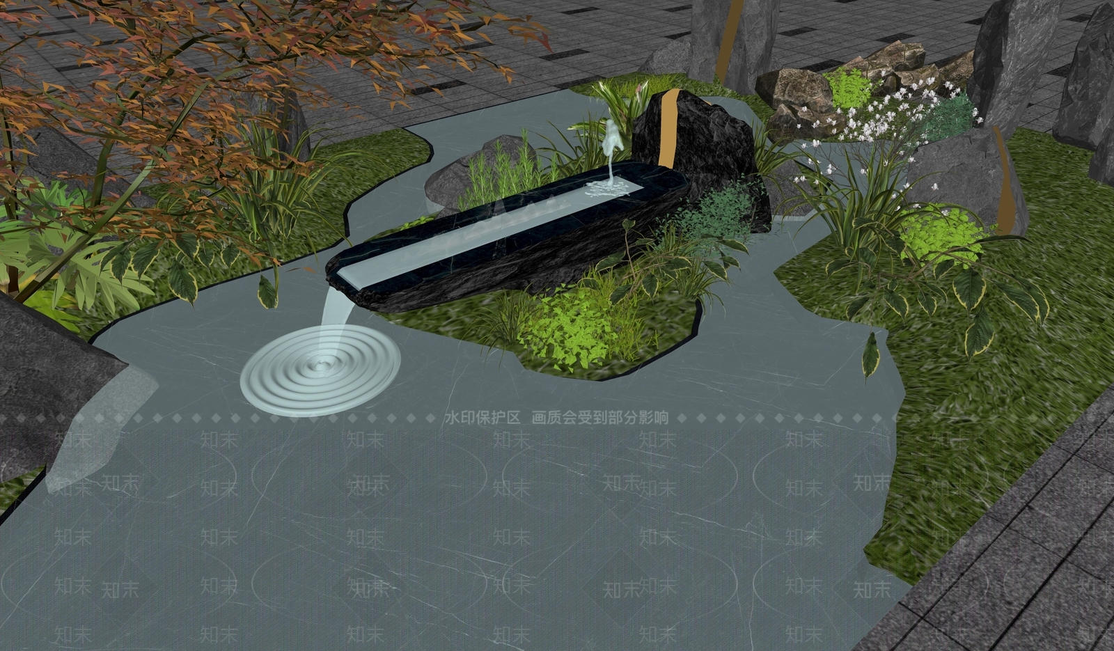 现代石头SU模型下载【ID:1169757045】