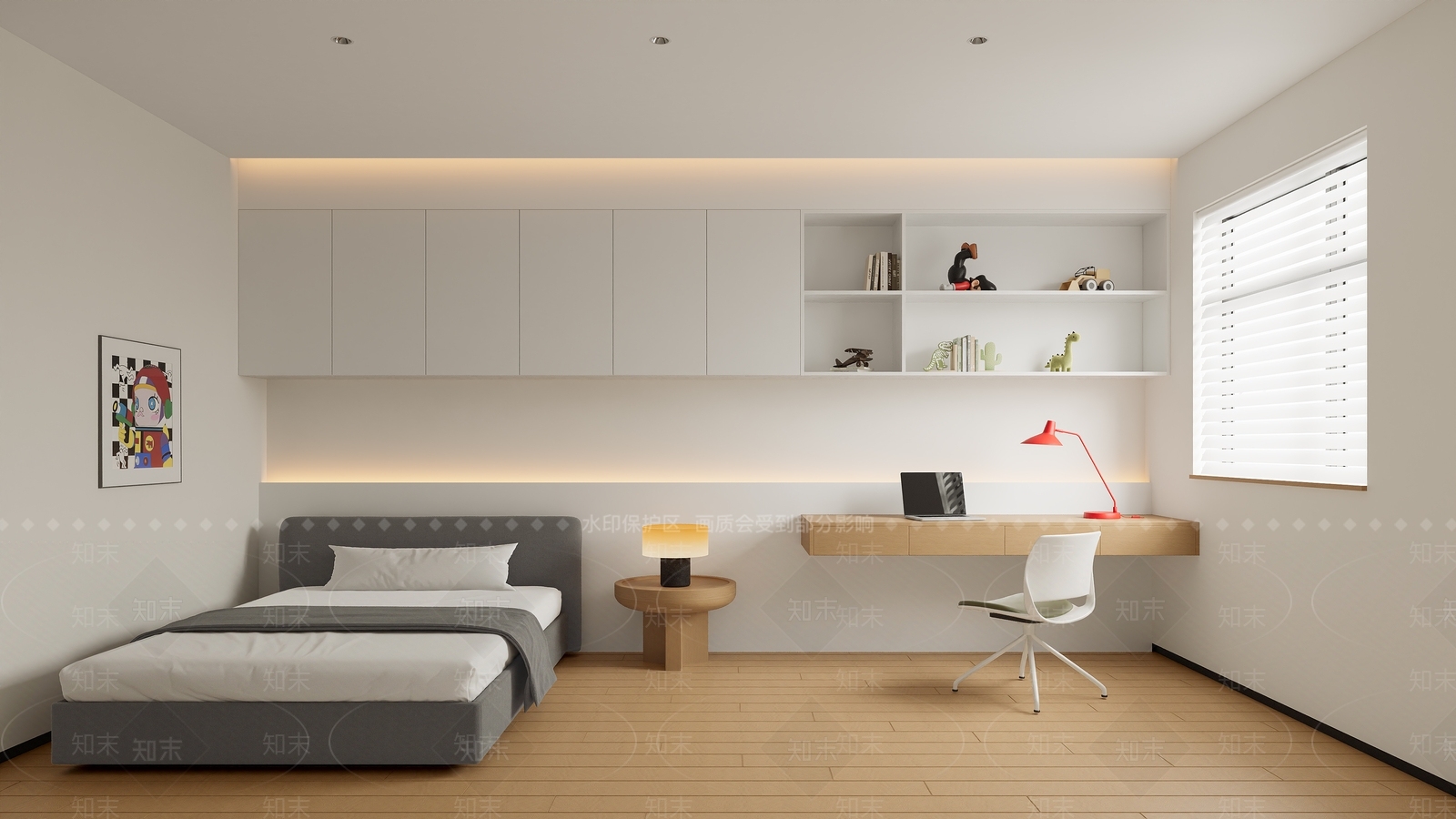 现代通用儿童房3D模型下载【ID:1169757266】