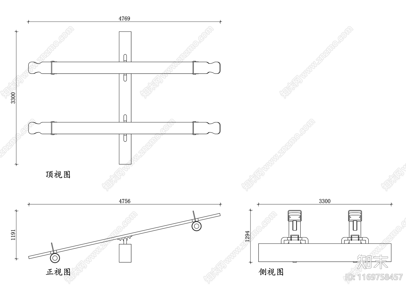 现代庭院cad施工图下载【ID:1169758457】