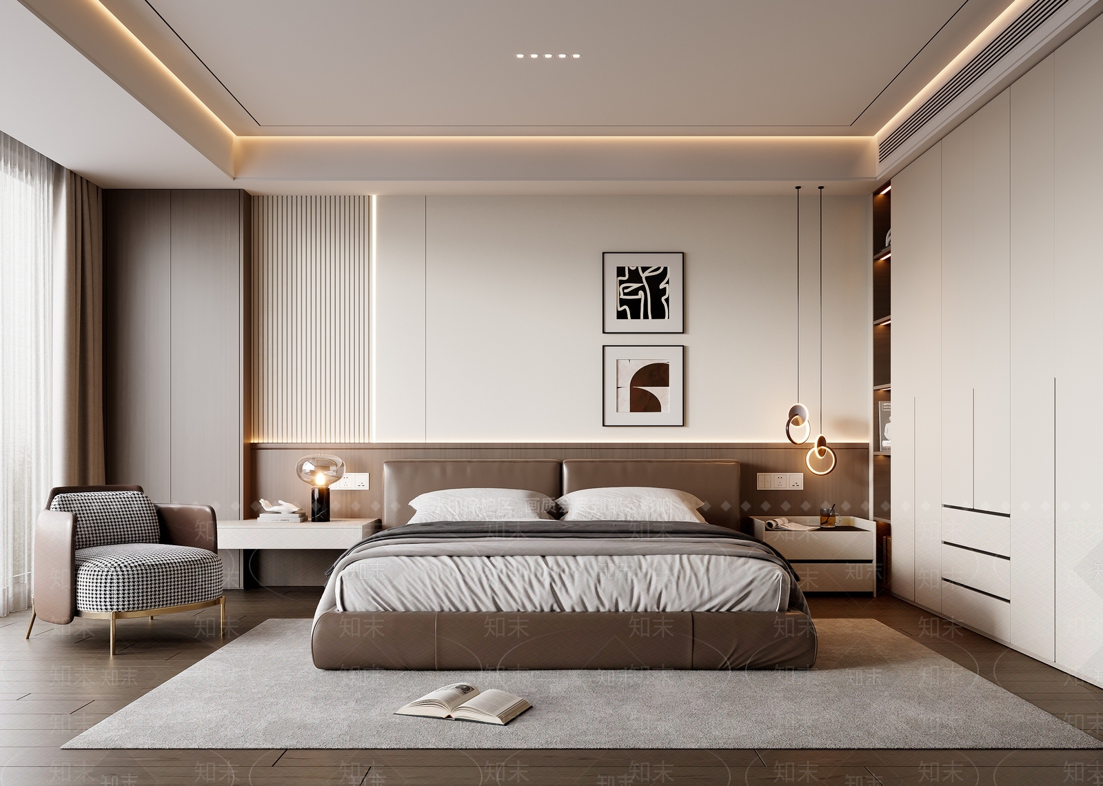 现代酒店客房3D模型下载【ID:1214715808】