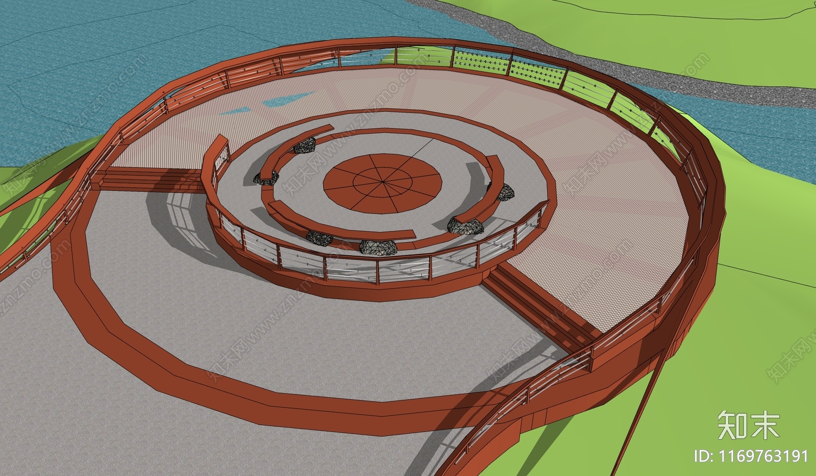 现代观景台SU模型下载【ID:1169763191】