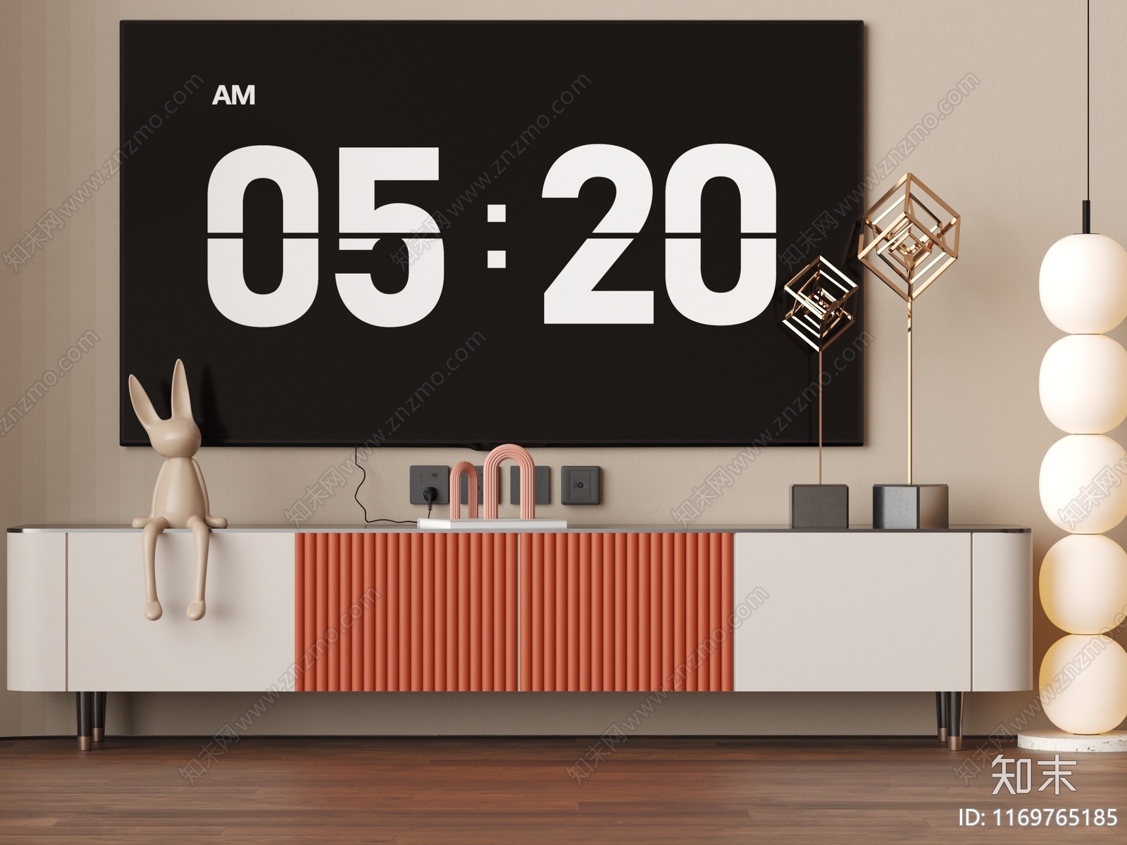 现代轻奢电视柜3D模型下载【ID:1169765185】