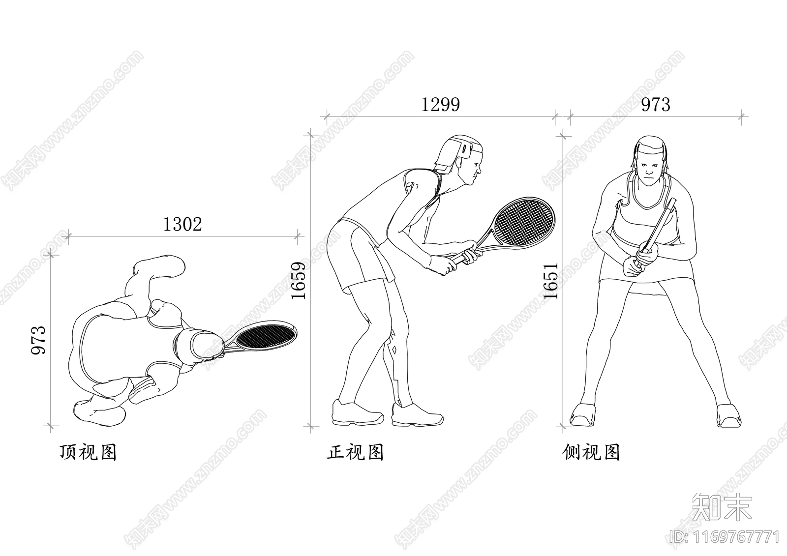 现代网球场施工图下载【ID:1169767771】