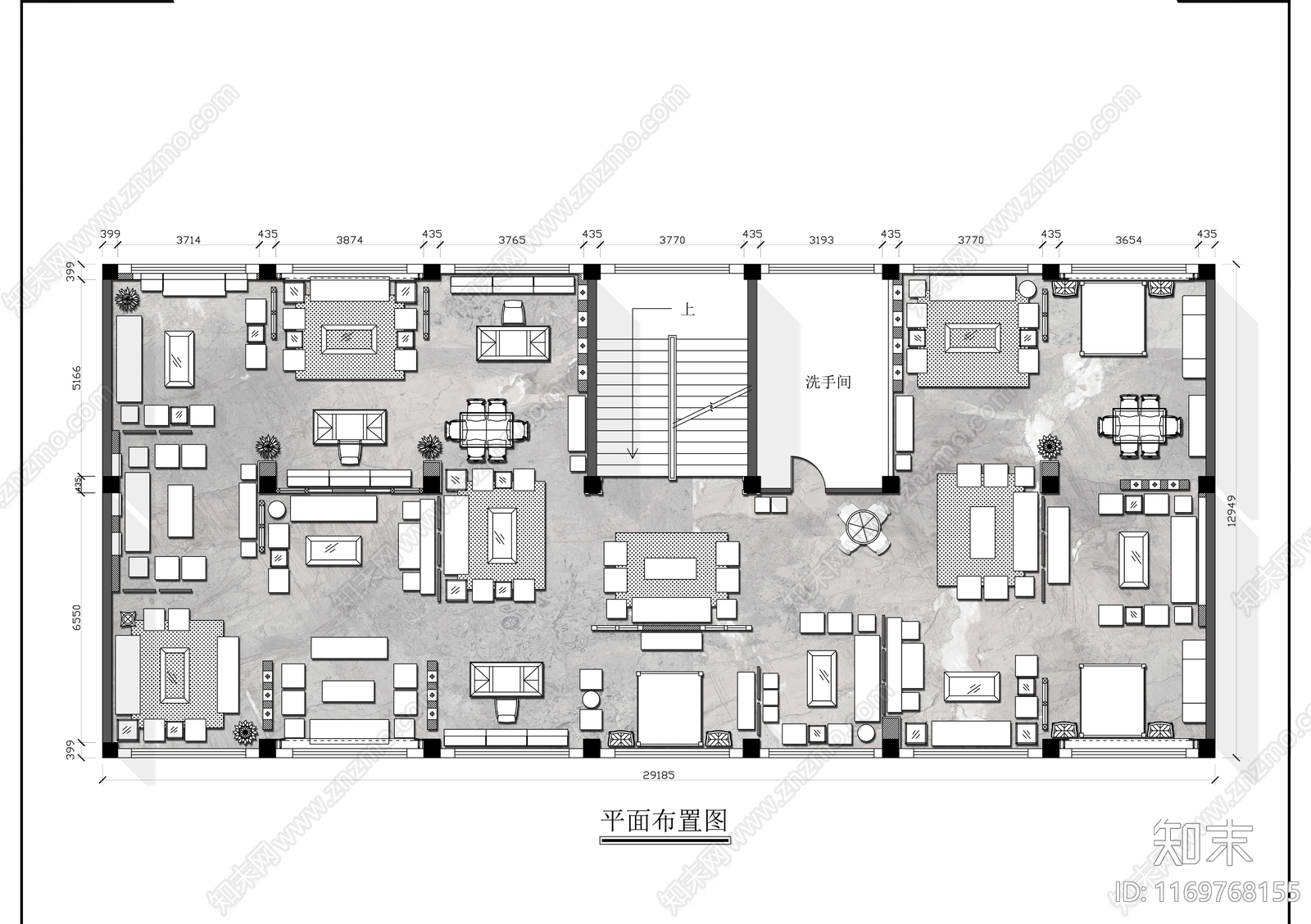 现代新中式展厅施工图下载【ID:1169768155】