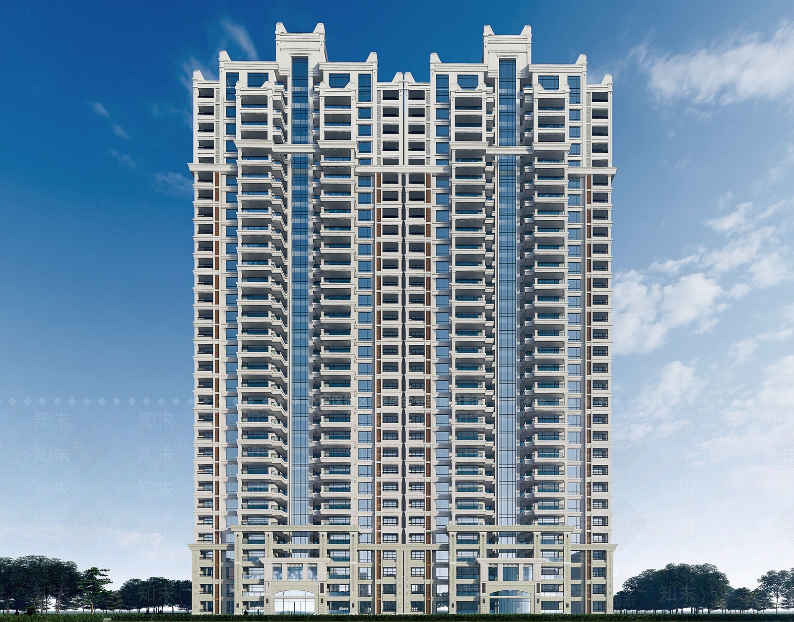 现代高层住宅SU模型下载【ID:1169773947】