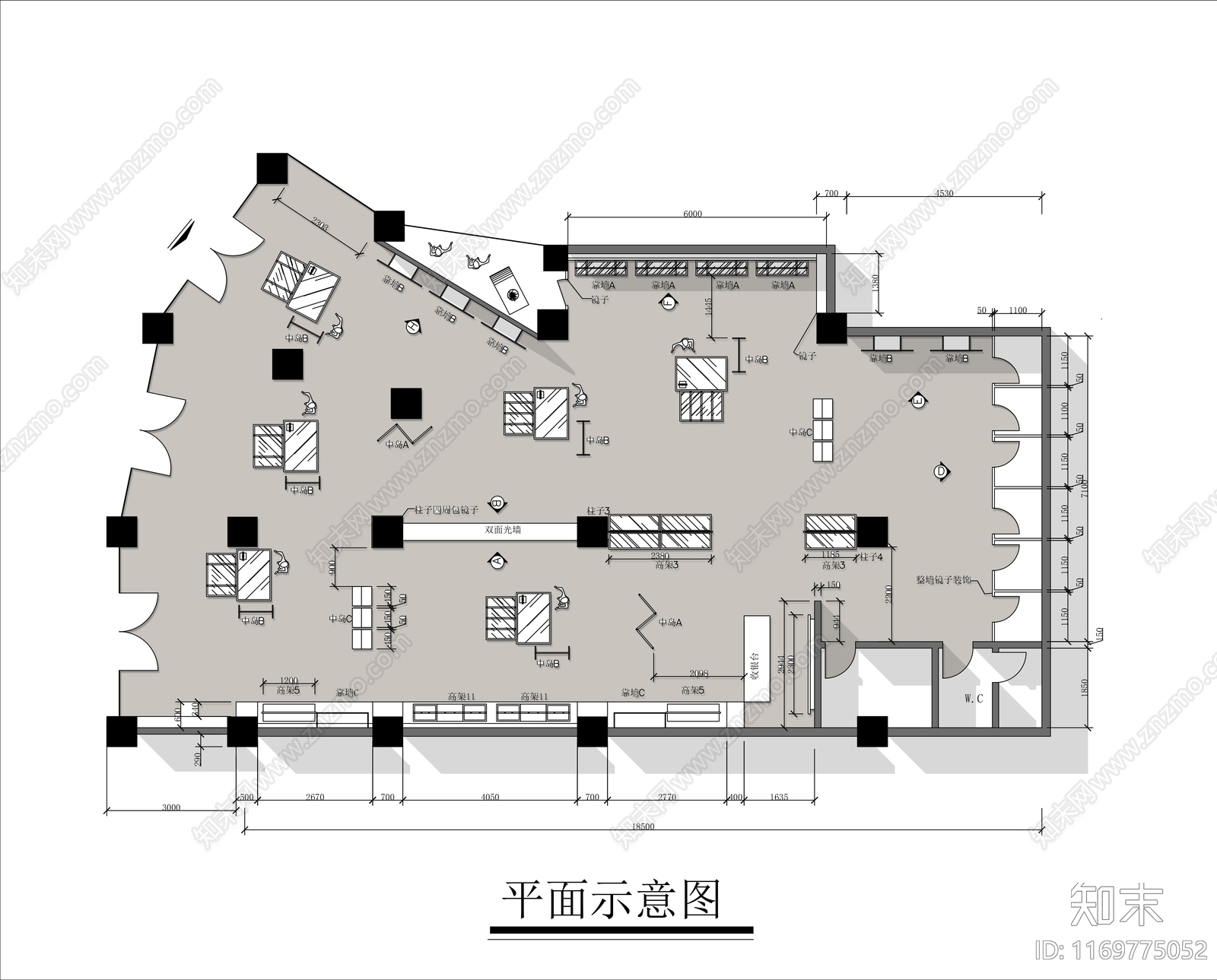 现代展厅cad施工图下载【ID:1169775052】