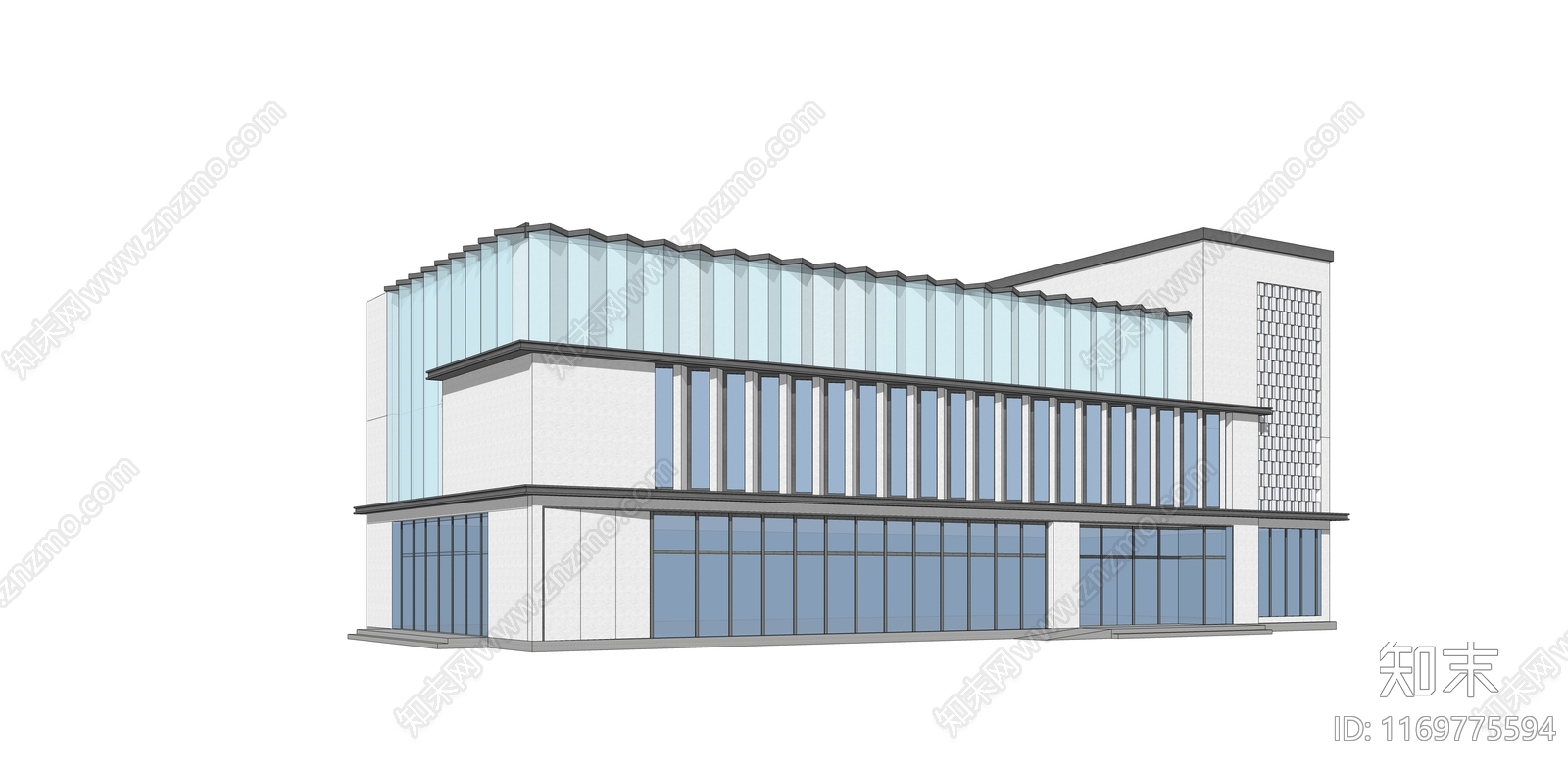 现代办公楼SU模型下载【ID:1169775594】