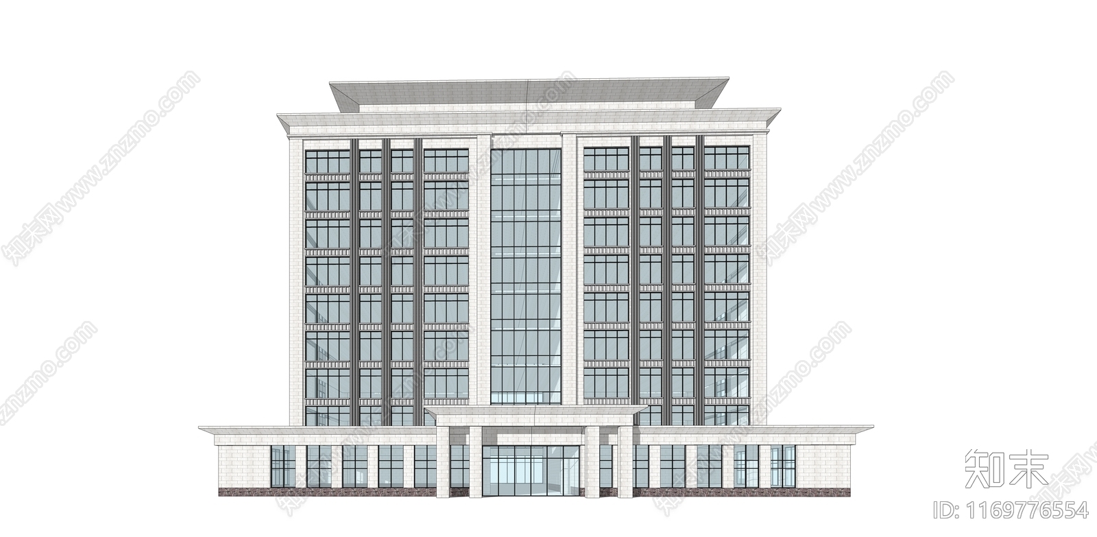 现代办公楼SU模型下载【ID:1169776554】