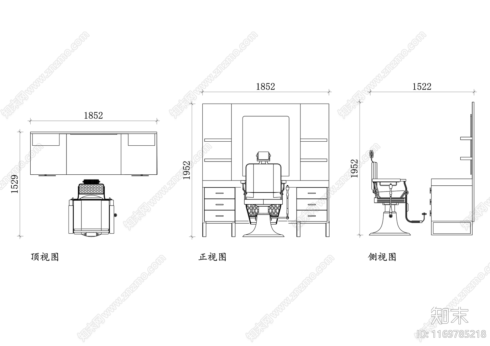 现代独立办公室cad施工图下载【ID:1169785218】