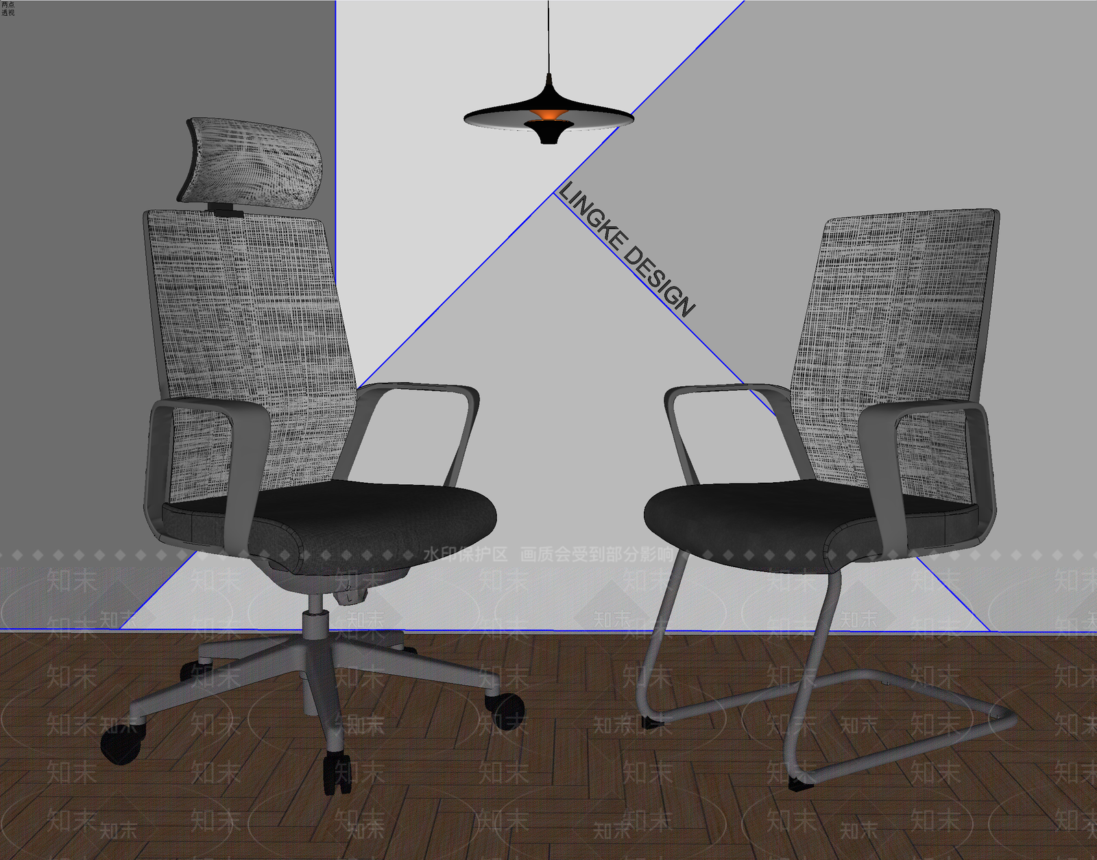 现代极简办公椅SU模型下载【ID:1169791611】