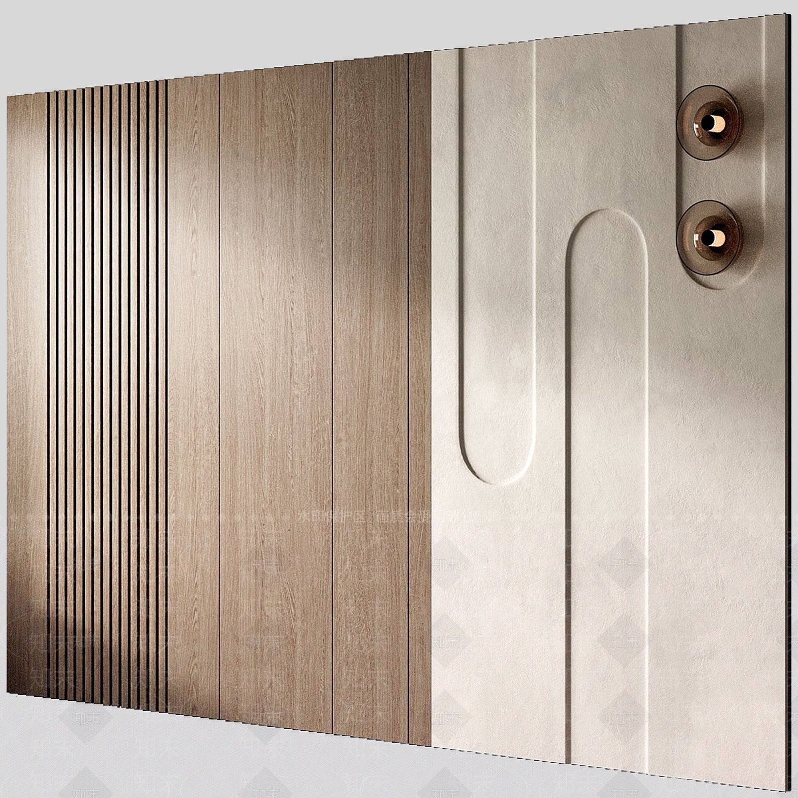 现代北欧沙发背景墙3D模型下载【ID:1169792088】