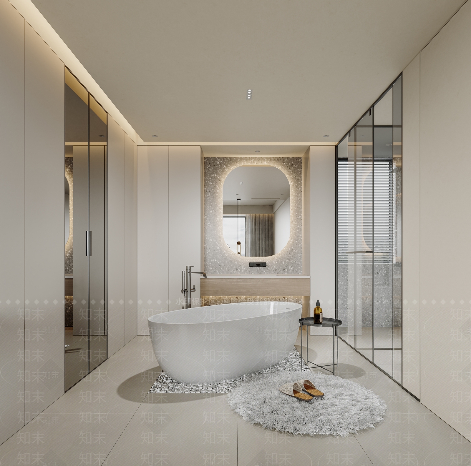 现代奶油衣帽间3D模型下载【ID:1169803754】