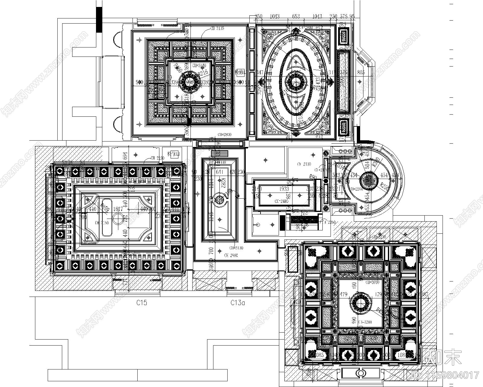 欧式综合硬装构件图库cad施工图下载【ID:1169804017】