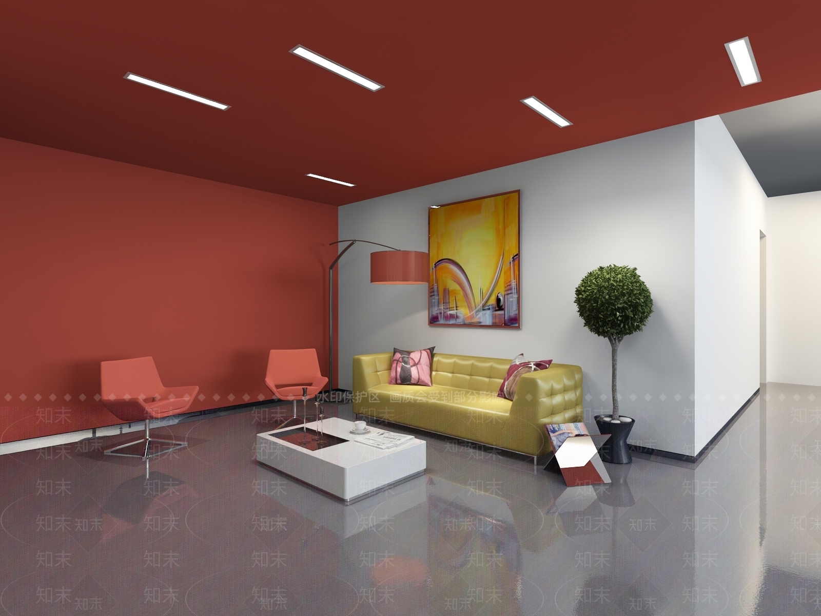 现代接待室3D模型下载【ID:1169805621】