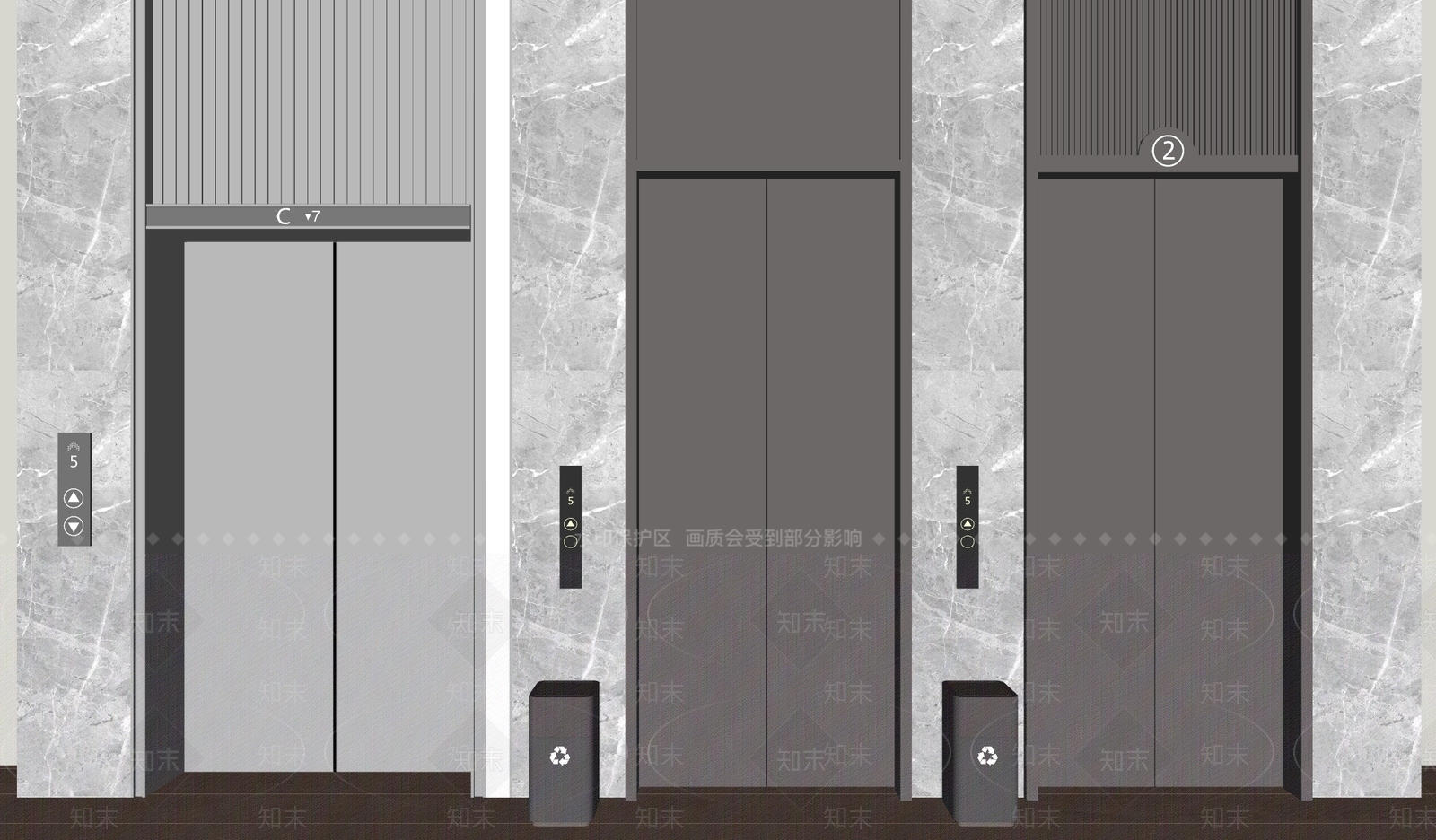 现代电梯SU模型下载【ID:1169807160】