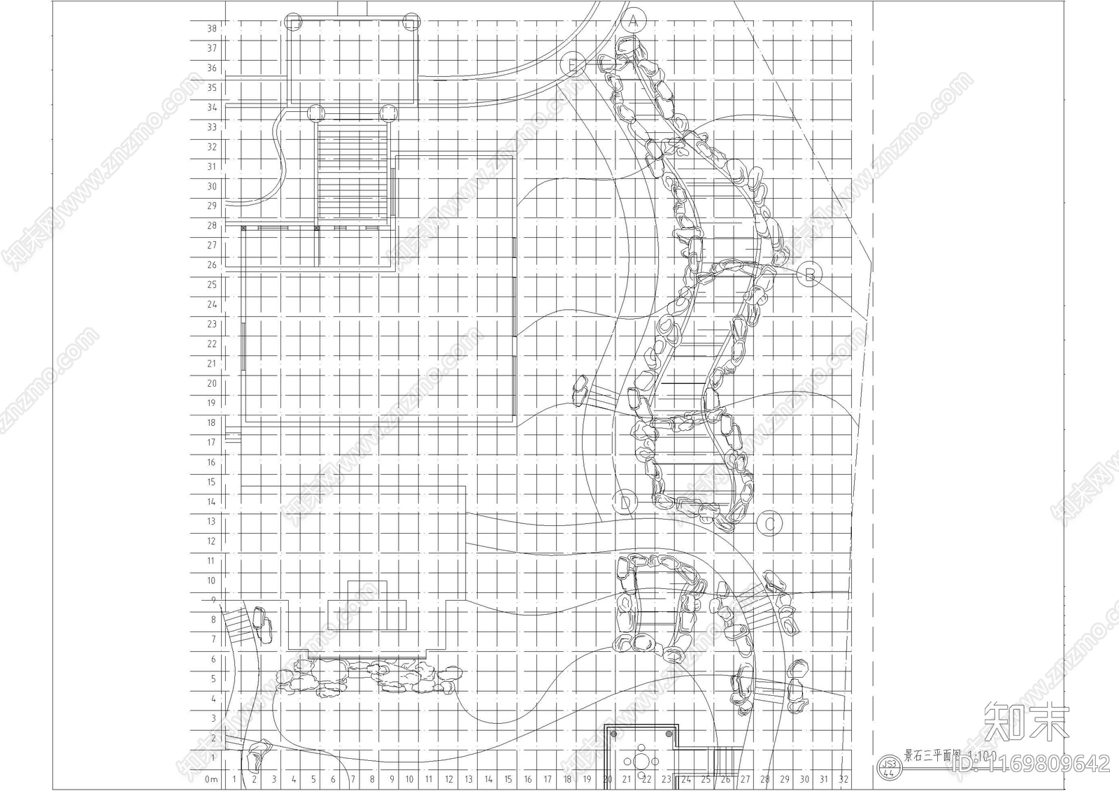 现代庭院cad施工图下载【ID:1169809642】