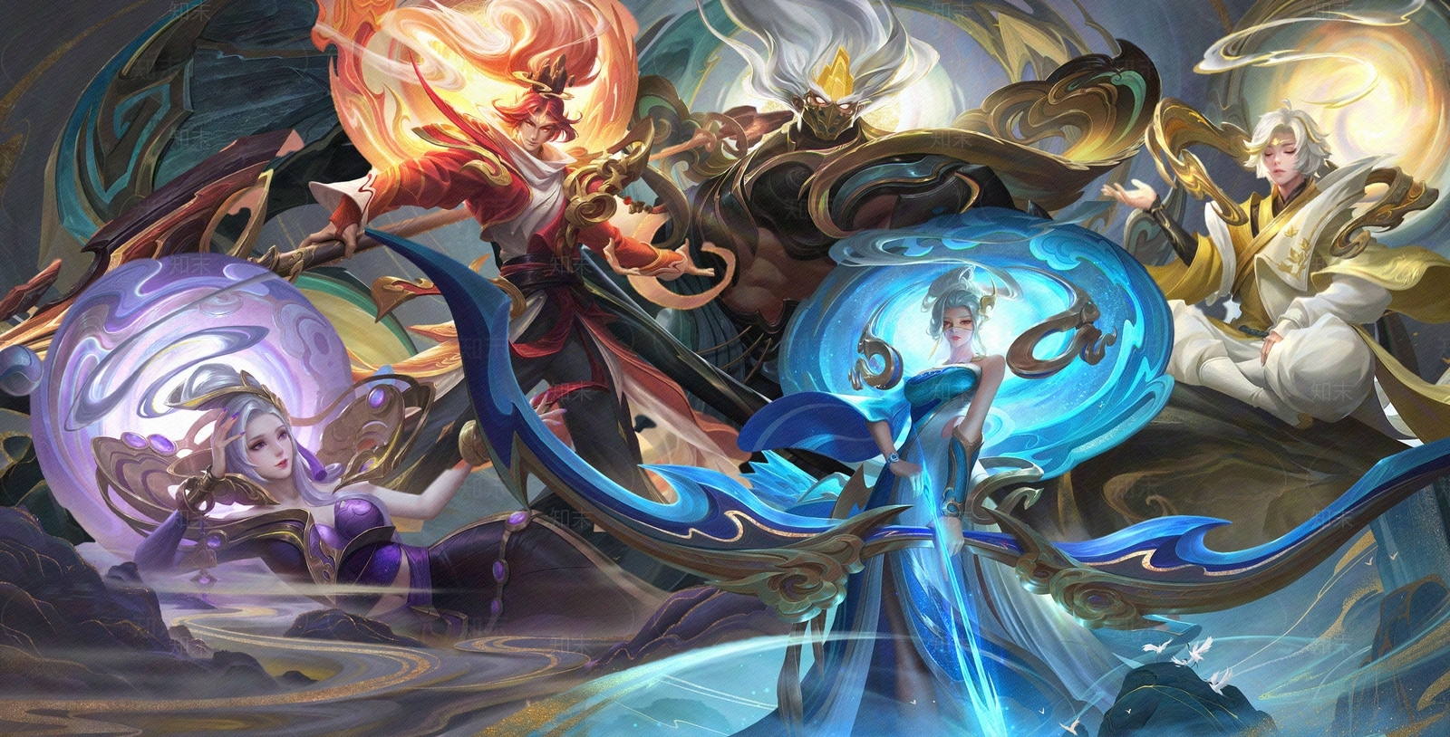 中式新中式壁画贴图下载【ID:1169811414】