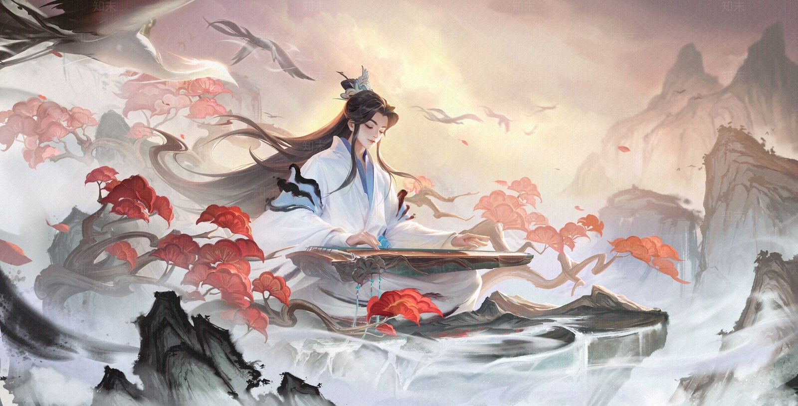 现代新中式壁画贴图下载【ID:1169811734】