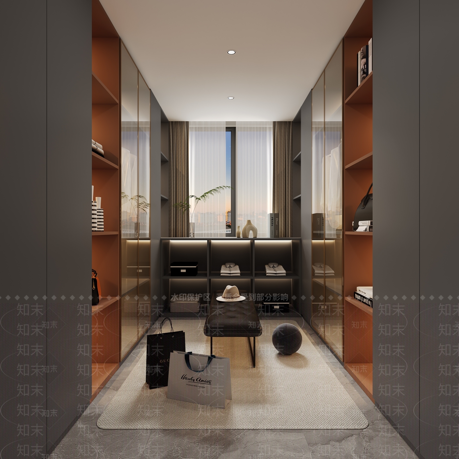 现代衣帽间3D模型下载【ID:1169820745】