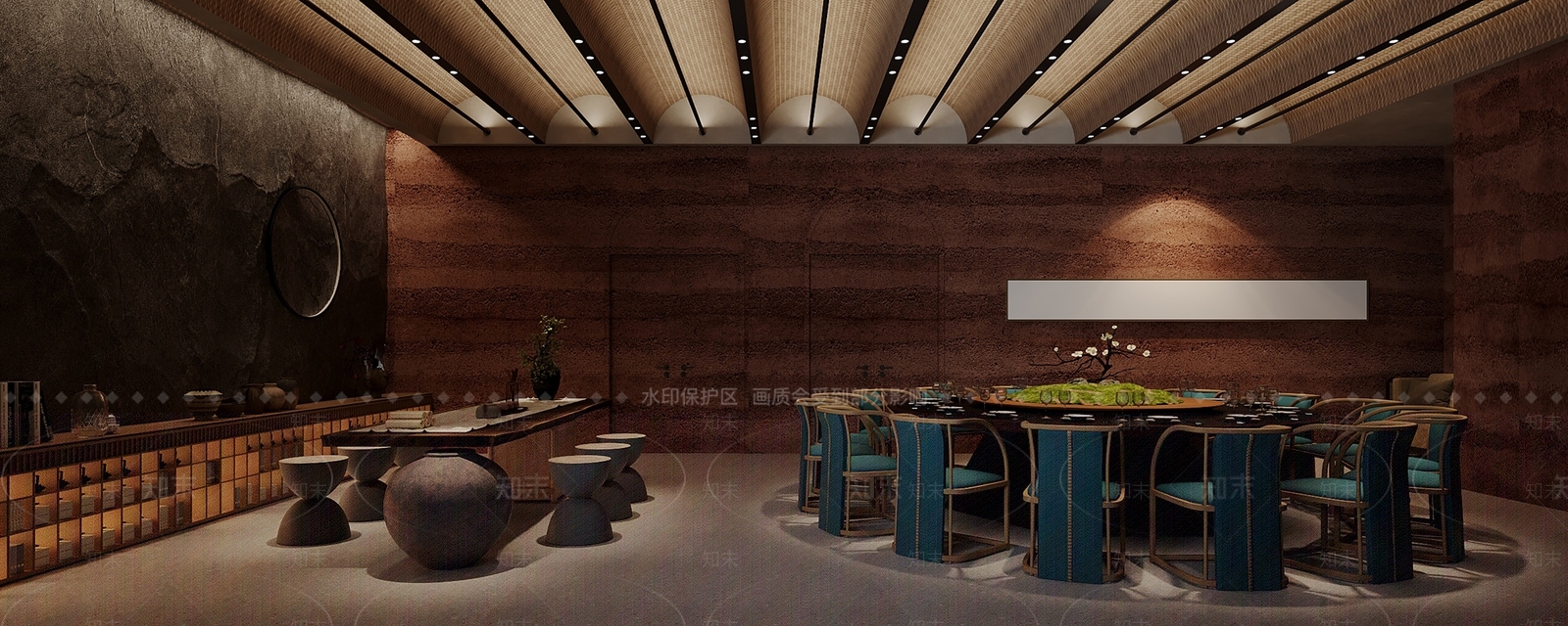 新中式包厢3D模型下载【ID:1169822936】