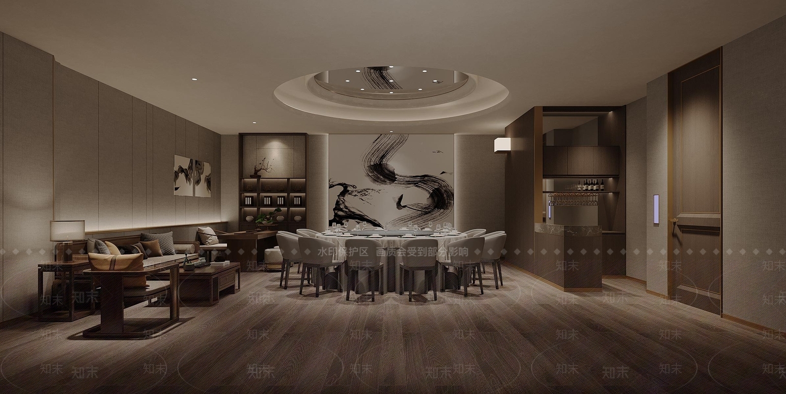 新中式包厢3D模型下载【ID:1169824215】
