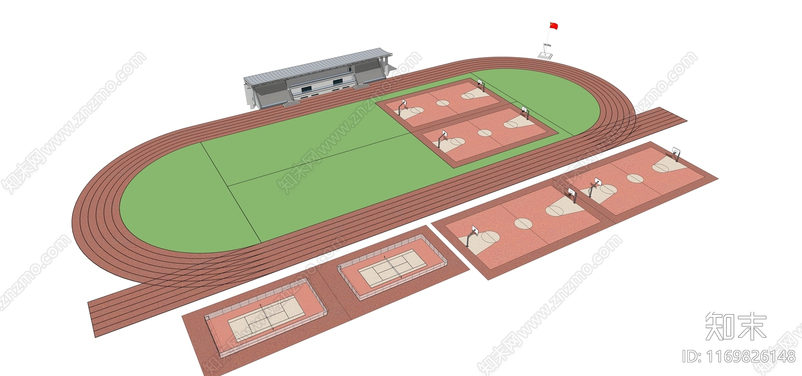 现代足球场SU模型下载【ID:1169826148】