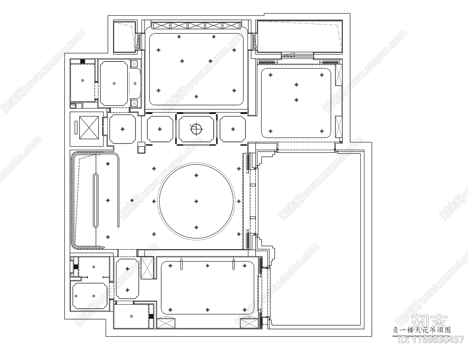 新中式中式整体家装空间cad施工图下载【ID:1169830457】