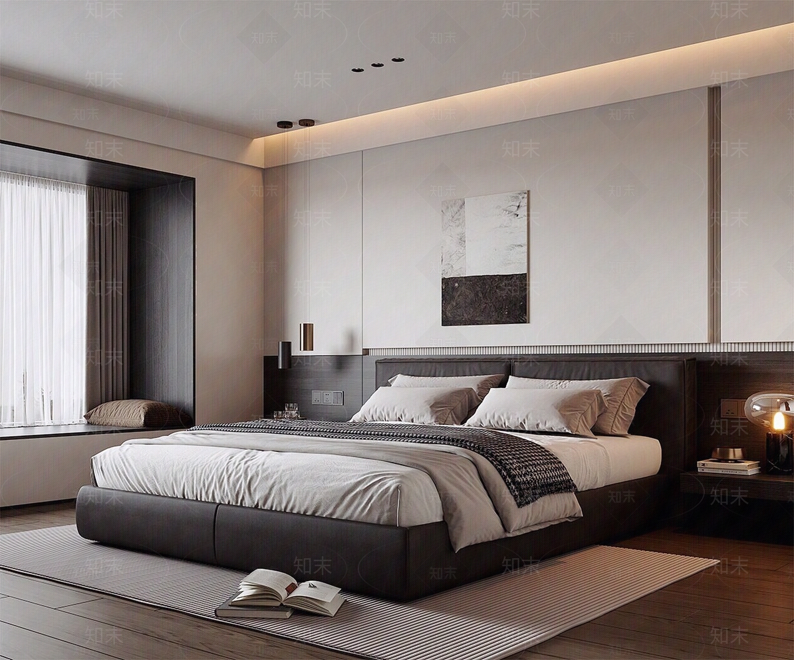 现代卧室贴图下载【ID:1169833345】