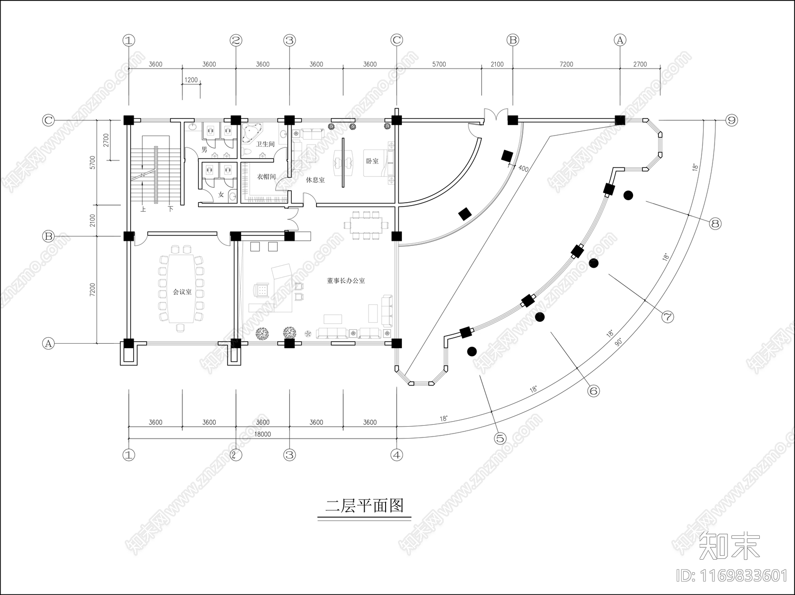 现代轻奢售楼处cad施工图下载【ID:1169833601】