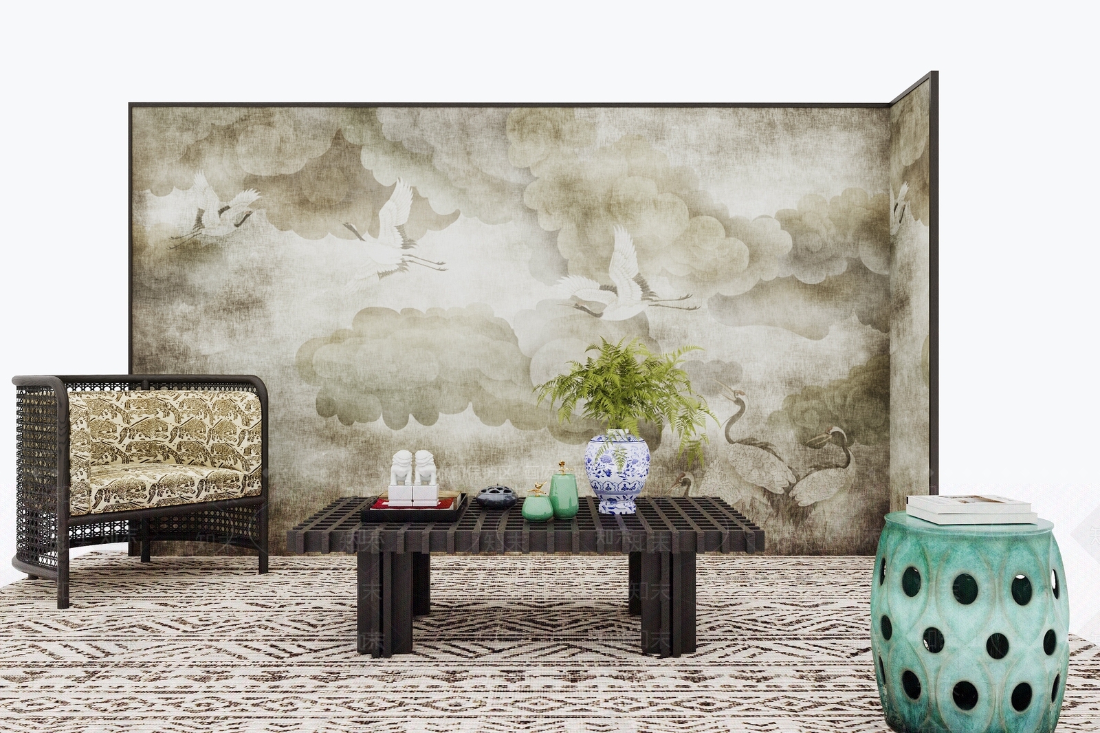 新中式中式几类组合3D模型下载【ID:1169837393】