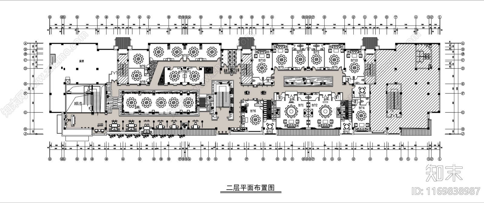 现代酒店cad施工图下载【ID:1169838987】