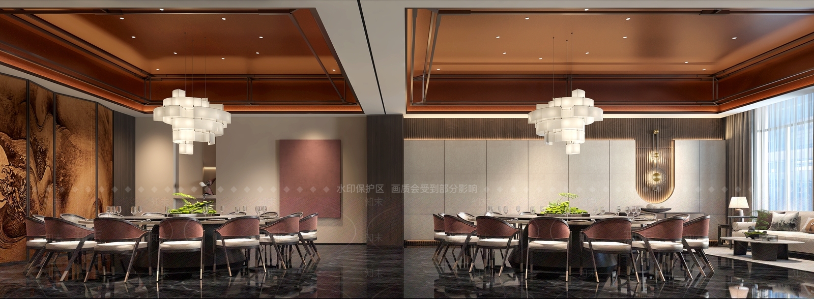 新中式现代包厢3D模型下载【ID:1169841145】