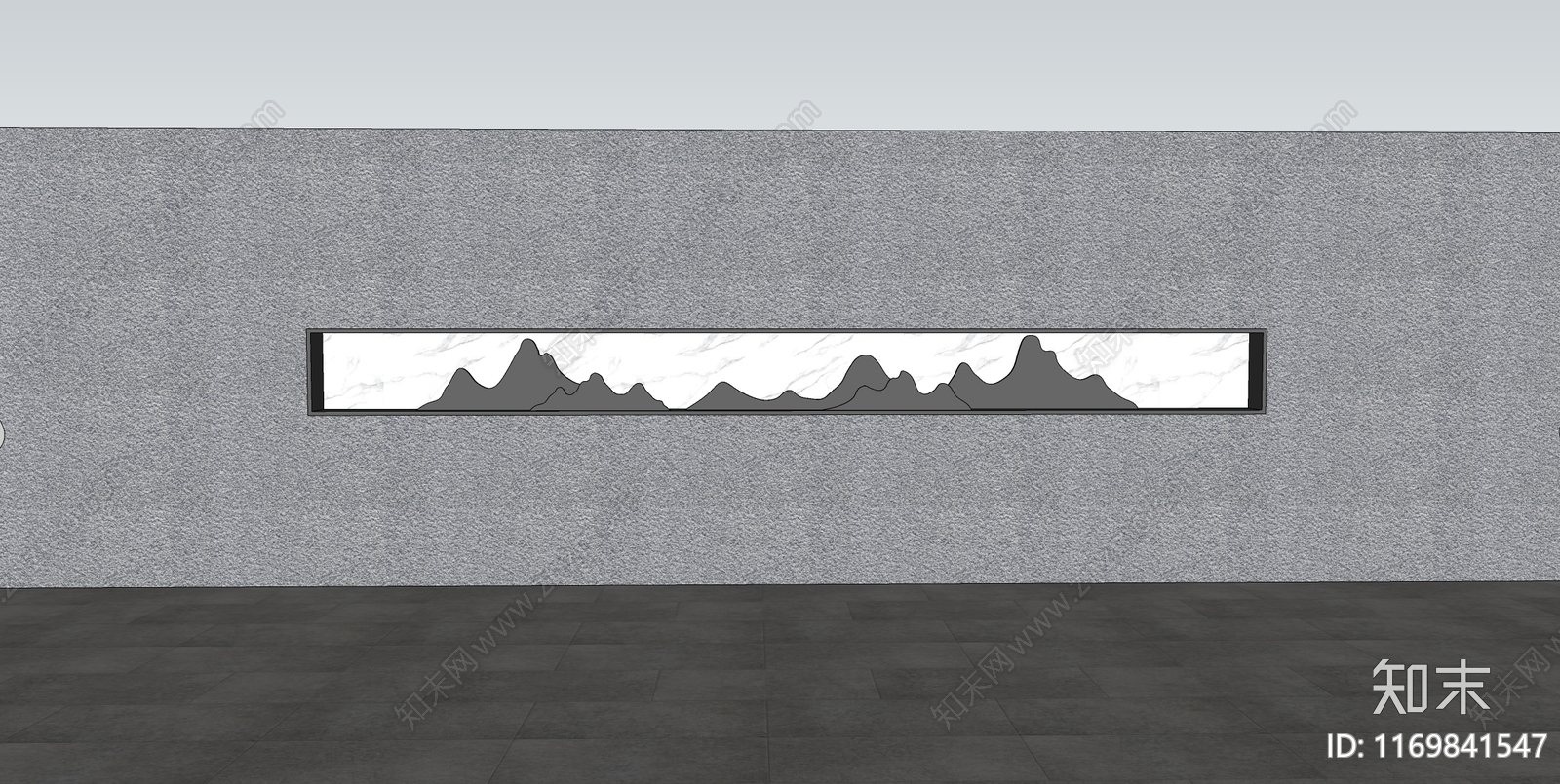 现代新中式景墙SU模型下载【ID:1169841547】