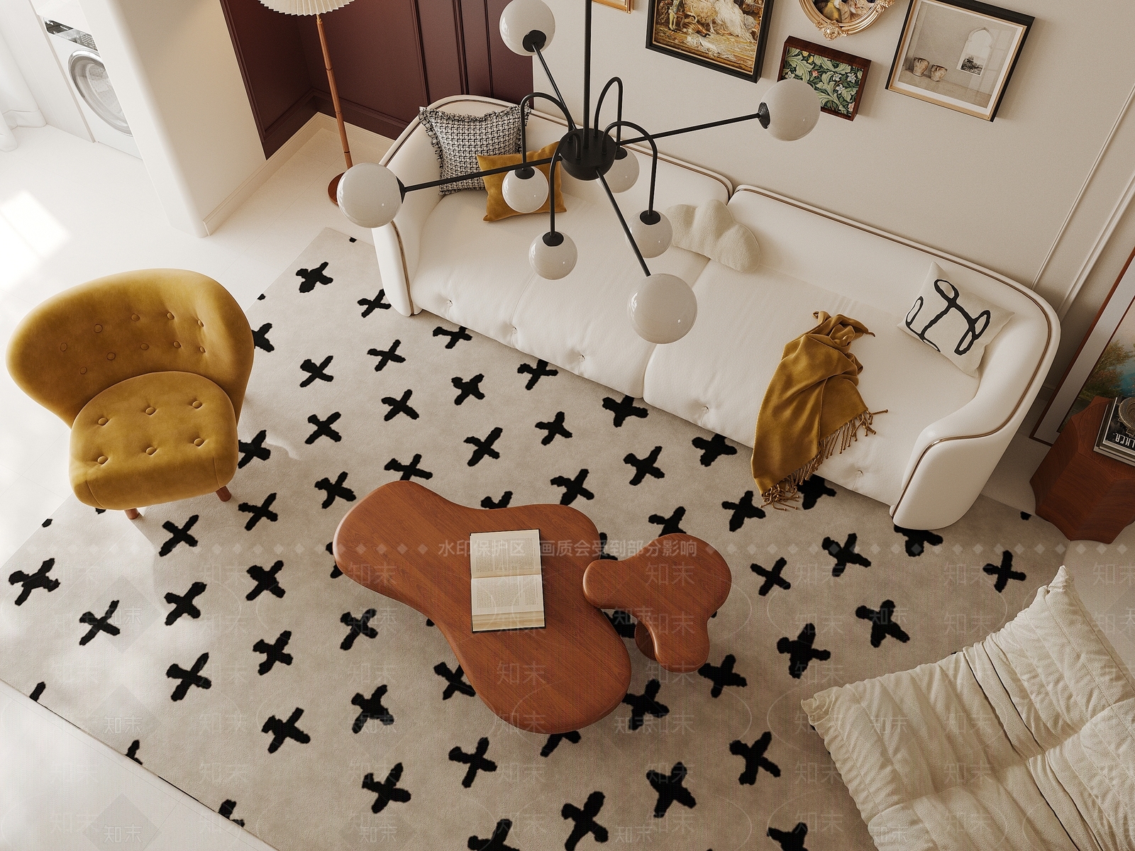 法式家居餐厅3D模型下载【ID:1214716986】