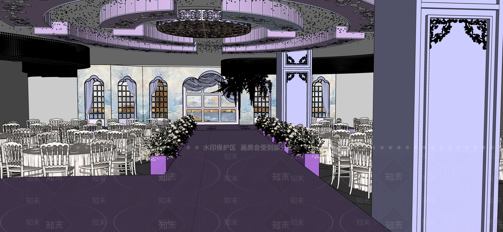 法式复古舞台SU模型下载【ID:1169851401】