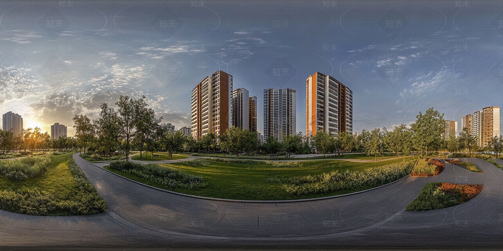 现代小区HDR贴图下载【ID:1169854726】