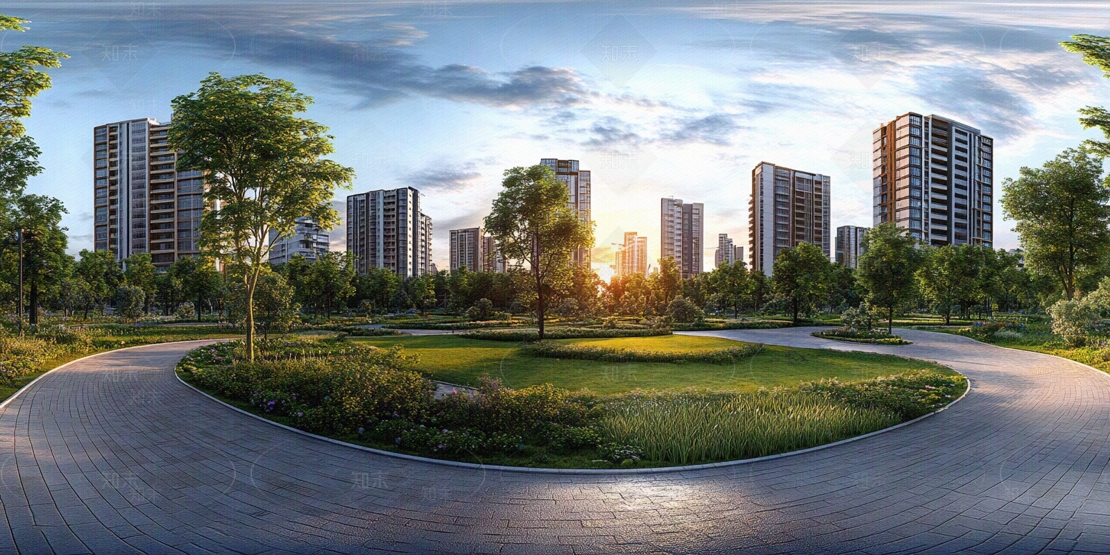 现代小区HDR贴图下载【ID:1169855512】