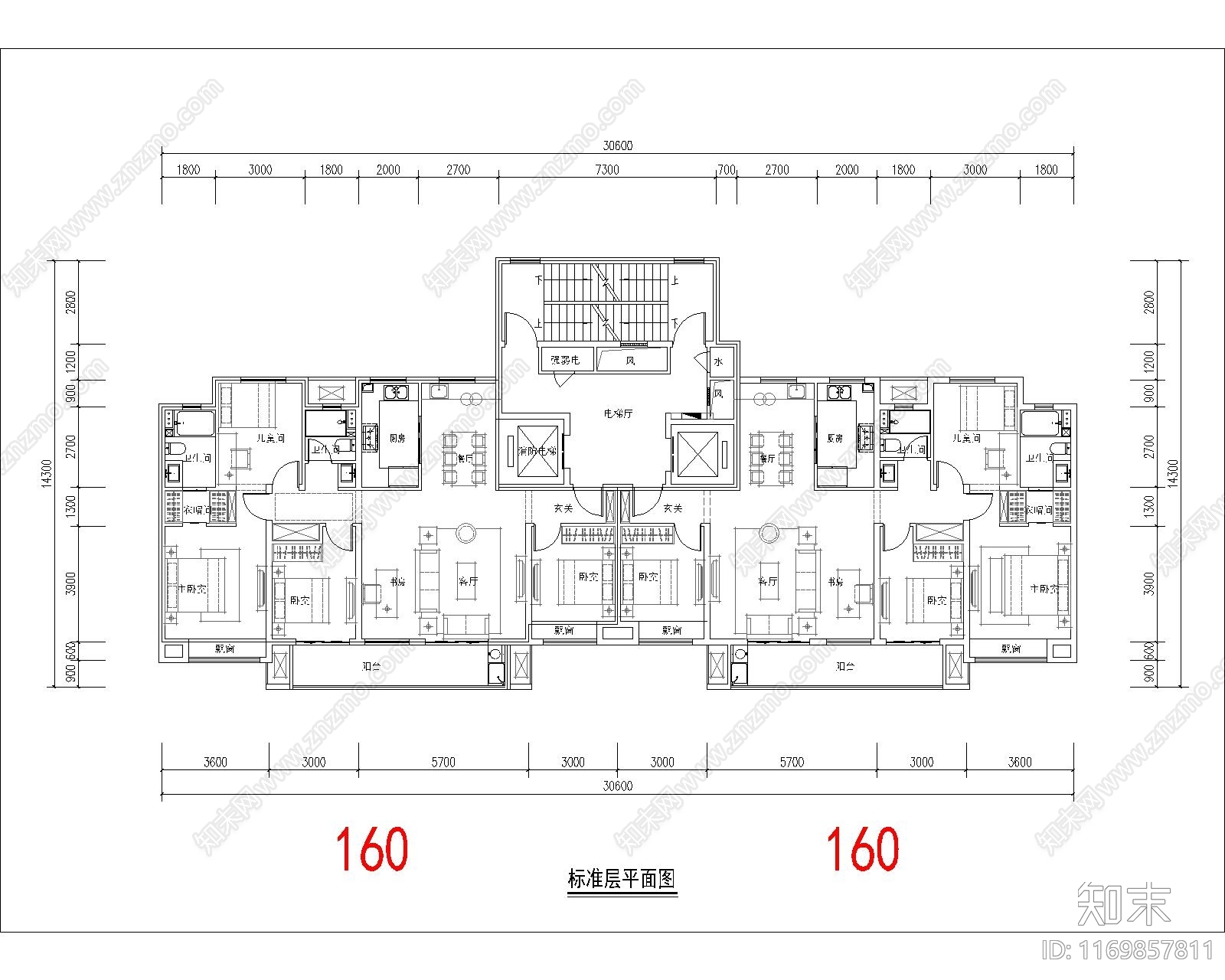 现代住宅楼建筑CAD图纸