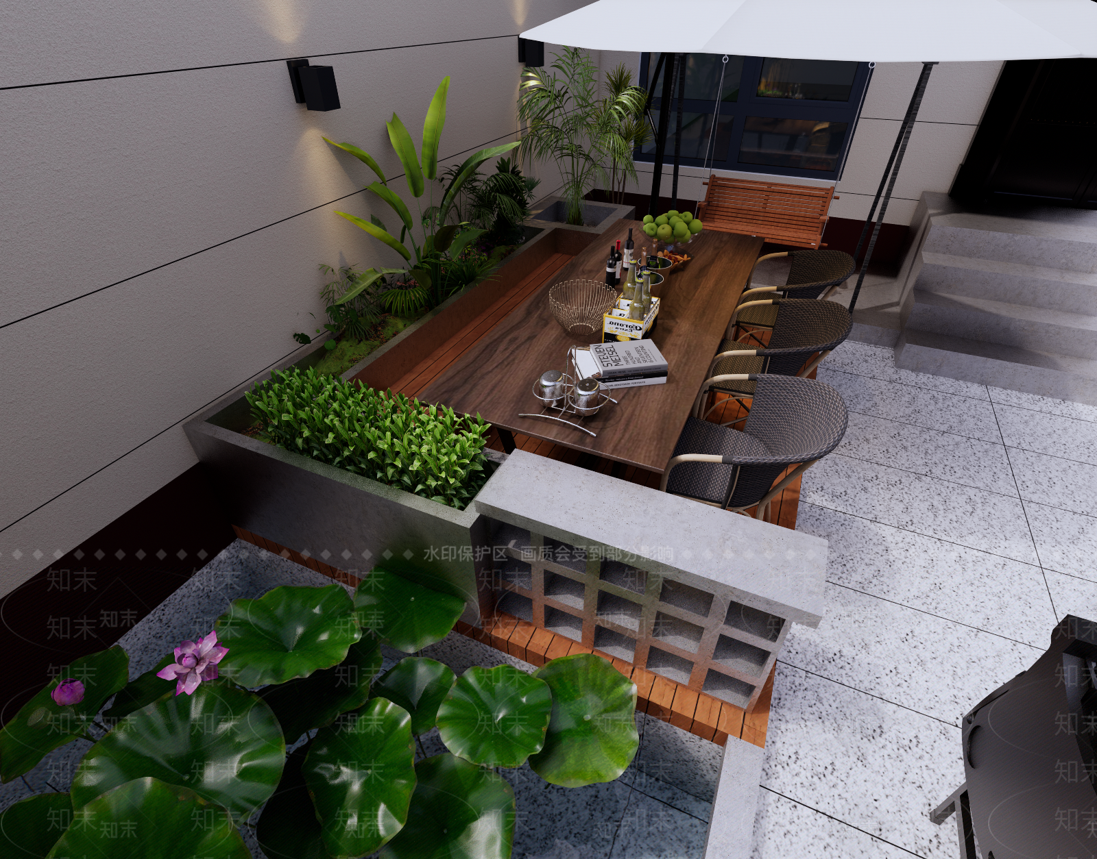 现代乡村庭院SU模型下载【ID:1169860674】