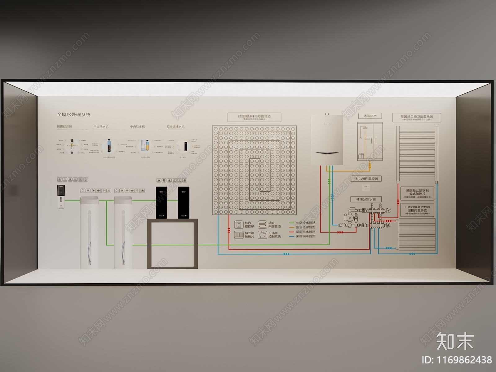 现代展示墙3D模型下载【ID:1169862438】