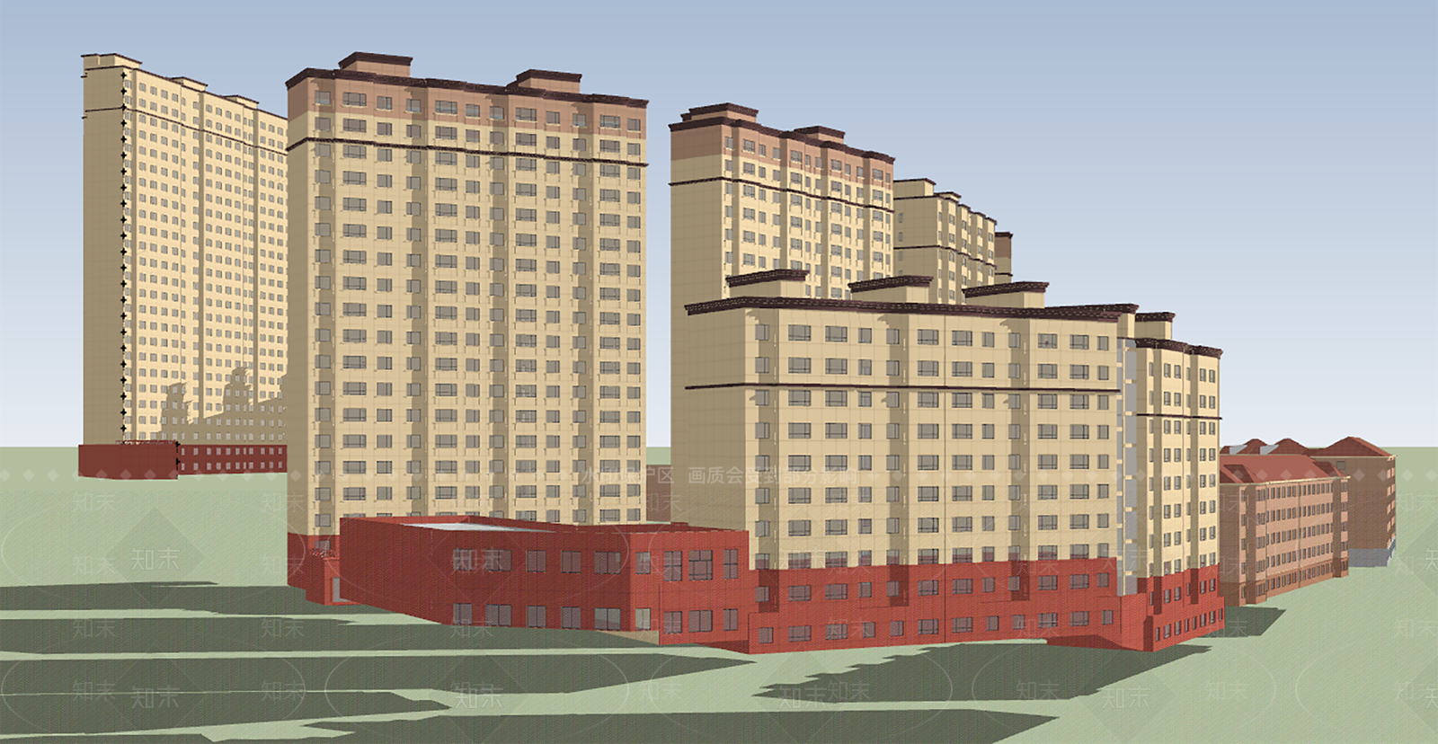欧式多层住宅SU模型下载【ID:1169864425】