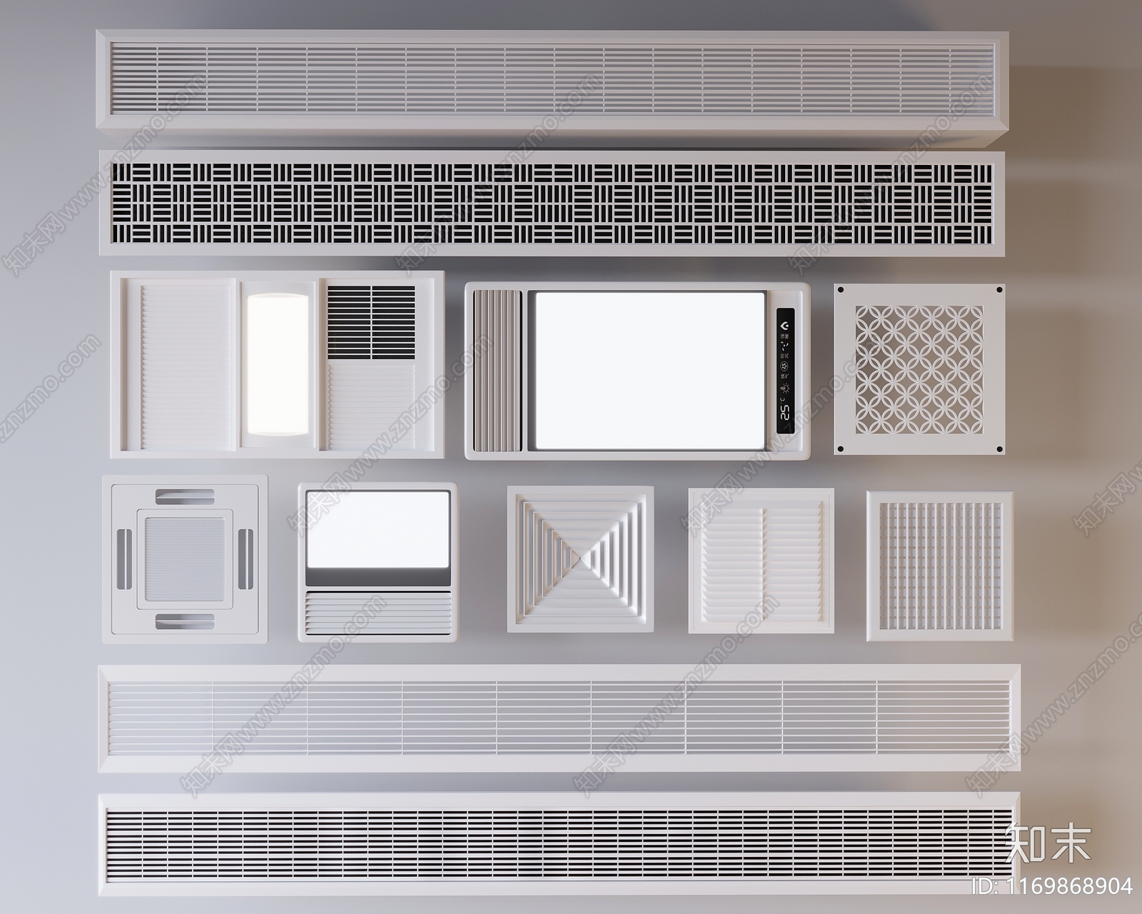 空调出风口3D模型下载【ID:1169868904】