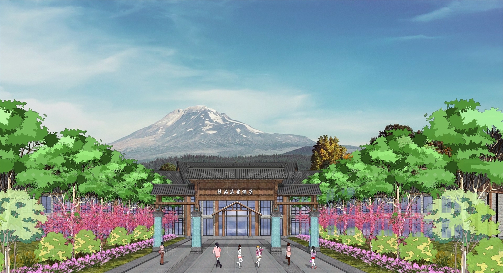 现代新中式牌坊牌楼SU模型下载【ID:1169870177】