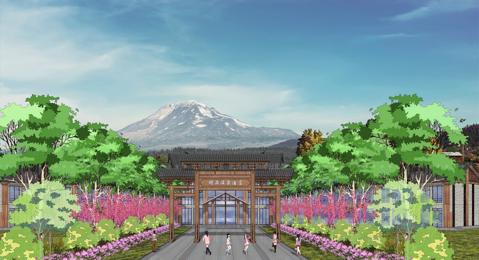 现代新中式牌坊牌楼SU模型下载【ID:1169871181】