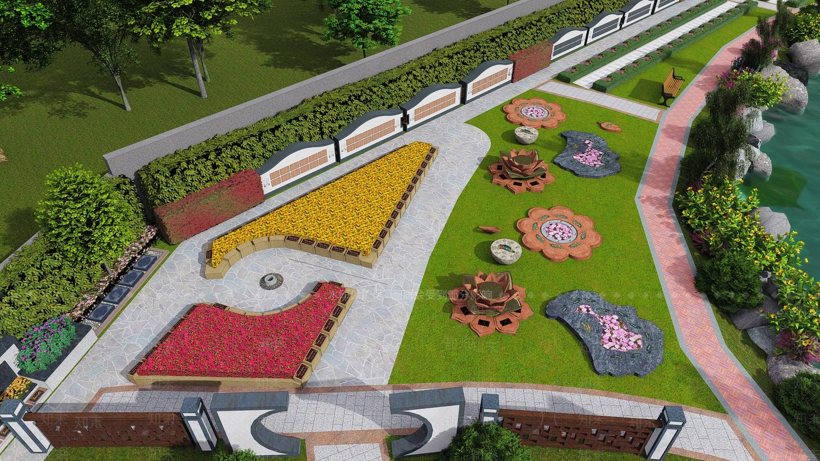 现代景观公园SU模型下载【ID:1169877436】