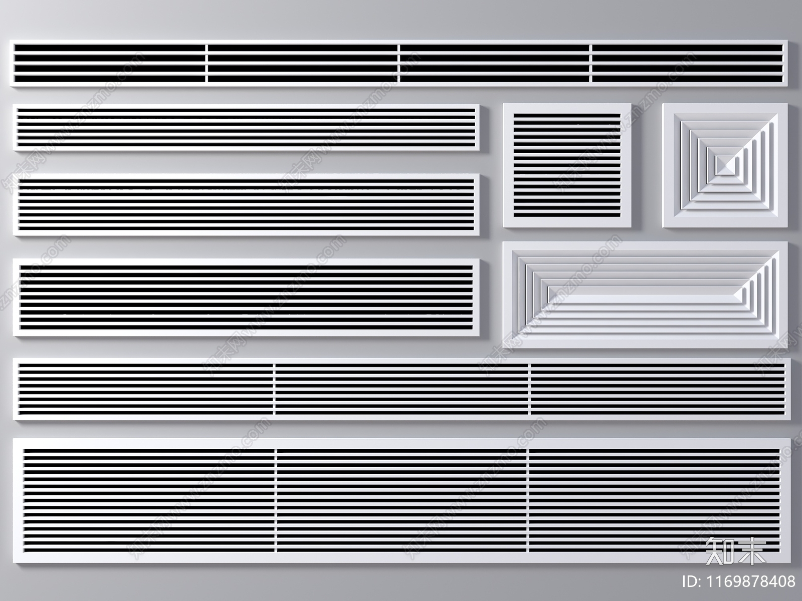 空调出风口3D模型下载【ID:1169878408】