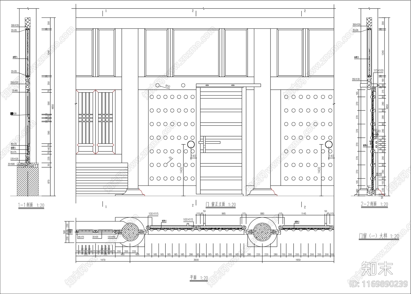 现代新中式古建cad施工图下载【ID:1169890239】