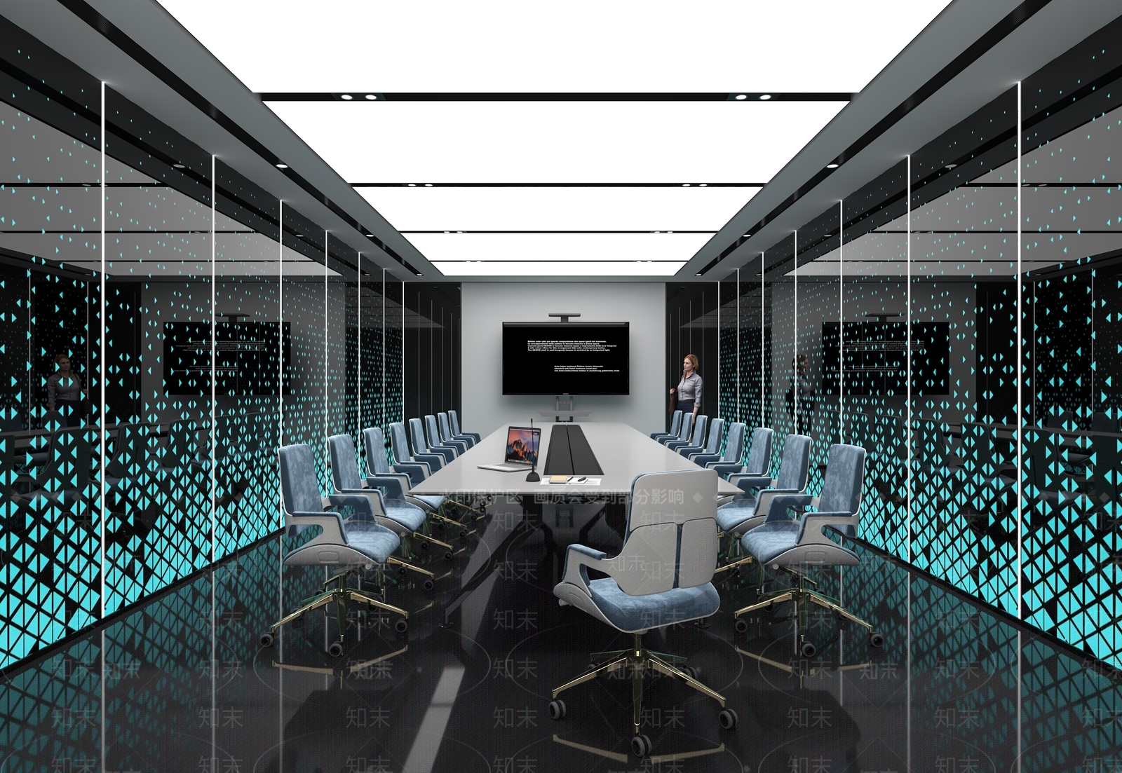 现代会议室3D模型下载【ID:1169891748】