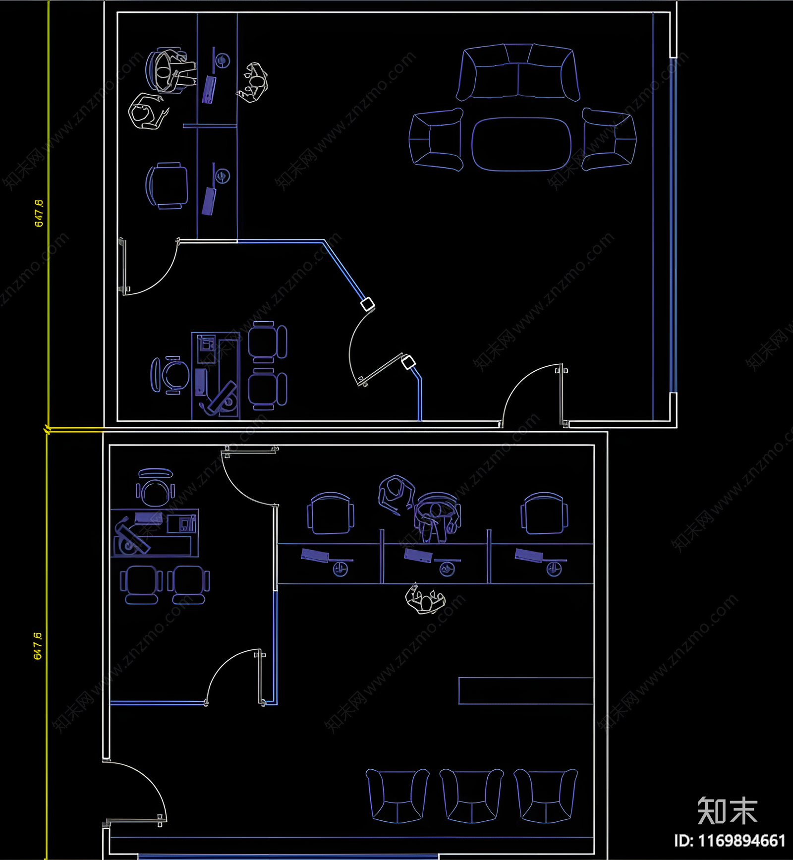 现代其他商业空间cad施工图下载【ID:1169894661】